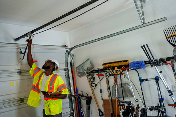 Professional Garage Door Panel Replacement technician working in Lake County County, MN